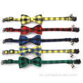 Multicolor -Plaid -Druck abnehmbarer Fliegerkatzenkragen